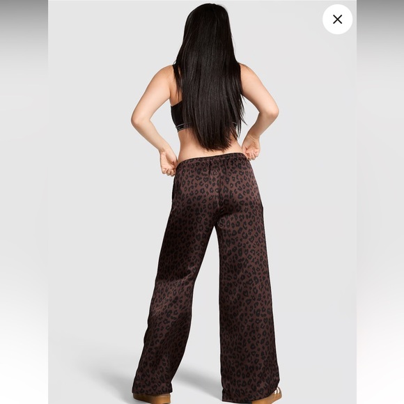 PINK Victoria's Secret Satin Pull-On Trouser Pants Leopard Print Trousers XXL - Picture 4 of 16